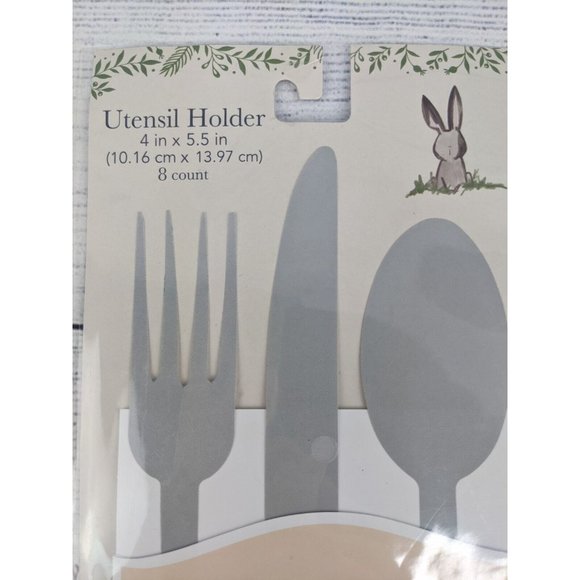 Easter Brunch Cardstock Utensil Holder 4x5.5" 8 Cnt - Design Group (8 count) - Picture 4 of 8